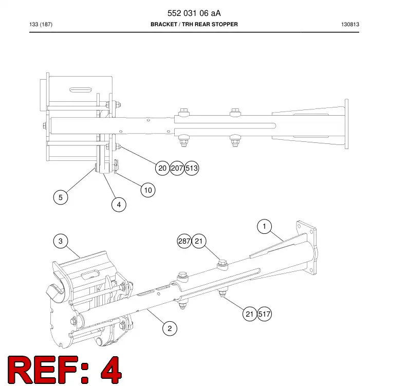 55195948c 551 959 48c Wear Piece - Sandvik Technical Drawing