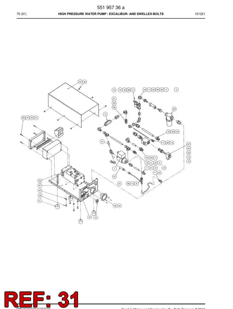 55196046 551 960 46 Control unit - Sandvik Technical Drawing