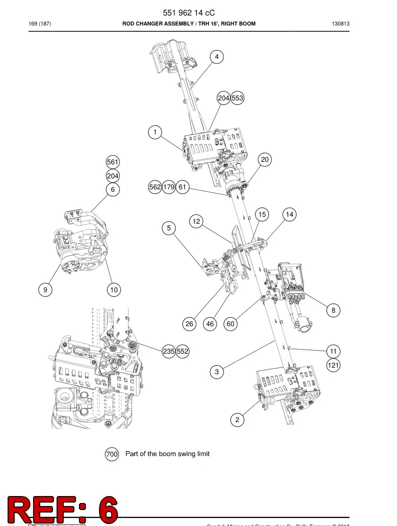 55196087 551 960 87 BRACKET - Sandvik Technical Drawing