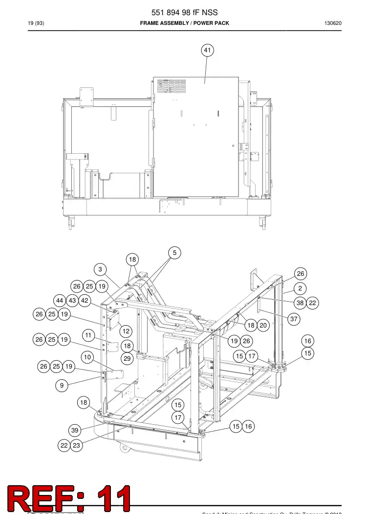 55196167a 551 961 67a Bracket - Sandvik Technical Drawing