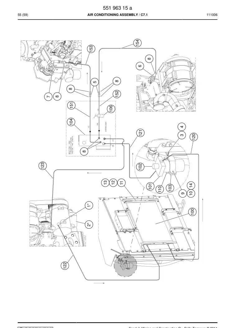 55196315b 551 963 15b Air Conditioner Assembly - Sandvik Technical Drawing
