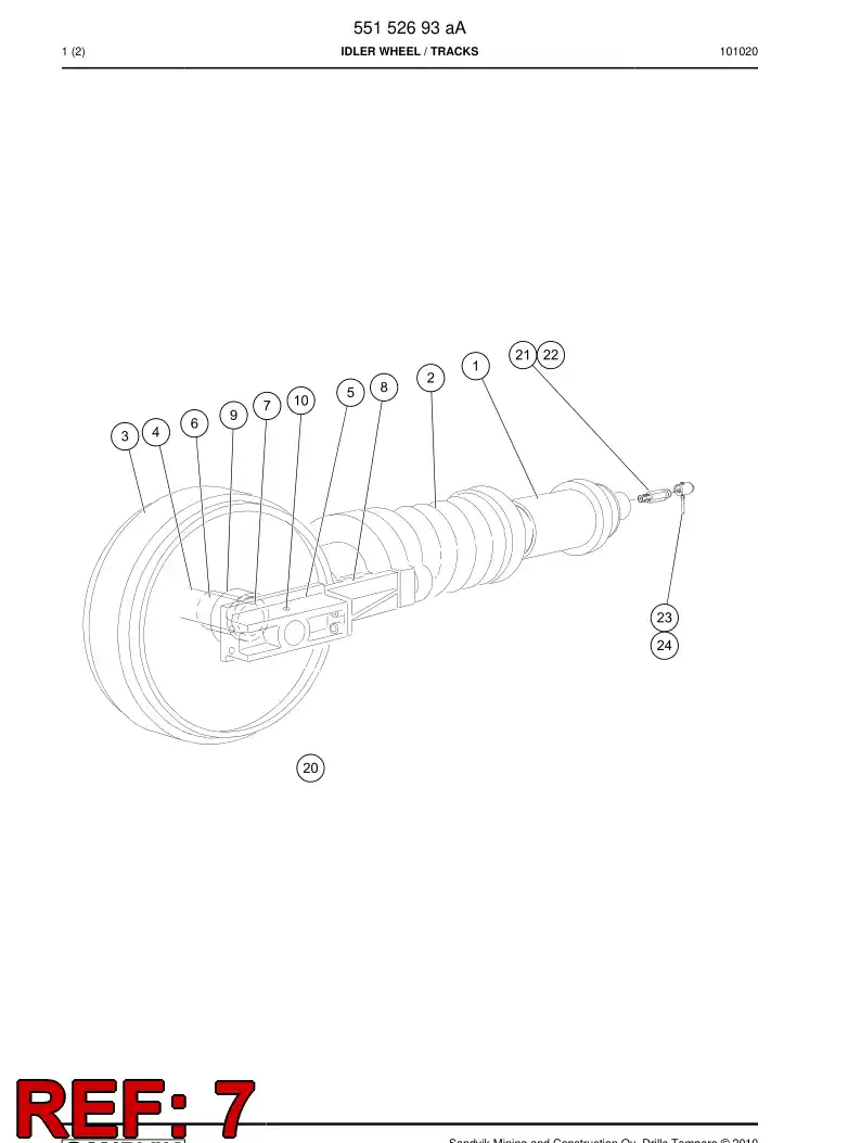 55196335 551 963 35 O-RING - Sandvik Technical Drawing