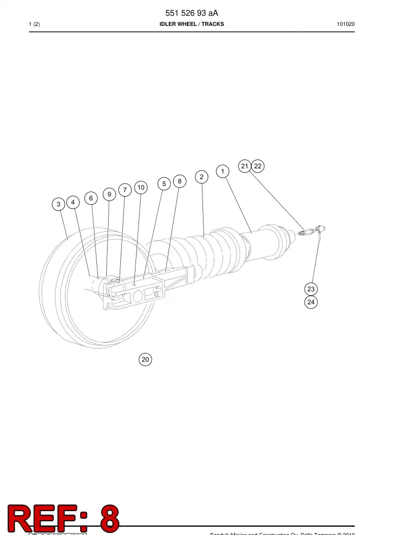 55196336 551 963 36 CLEVIS - Sandvik Technical Drawing