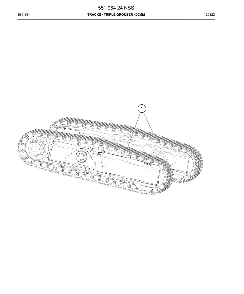 55196424 551 964 24 Tracks - Sandvik Technical Drawing
