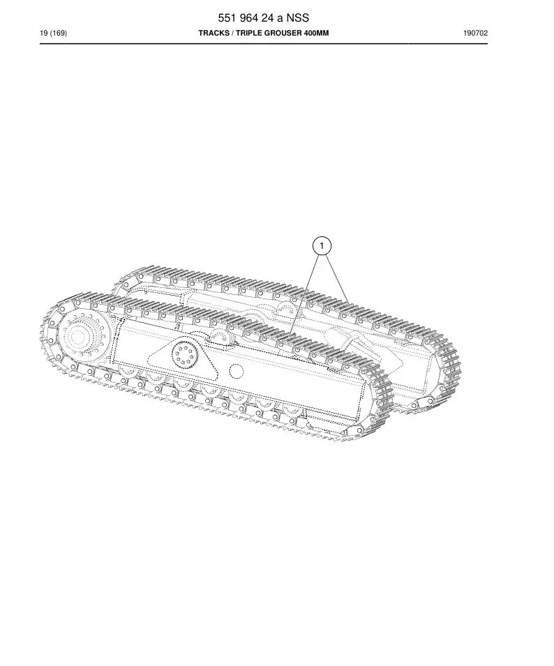 55196424a 551 964 24a Tracks - Sandvik Technical Drawing