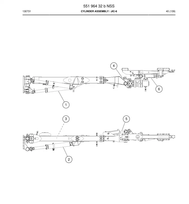 55196432b 551 964 32b Cylinder Assembly - Sandvik Technical Drawing