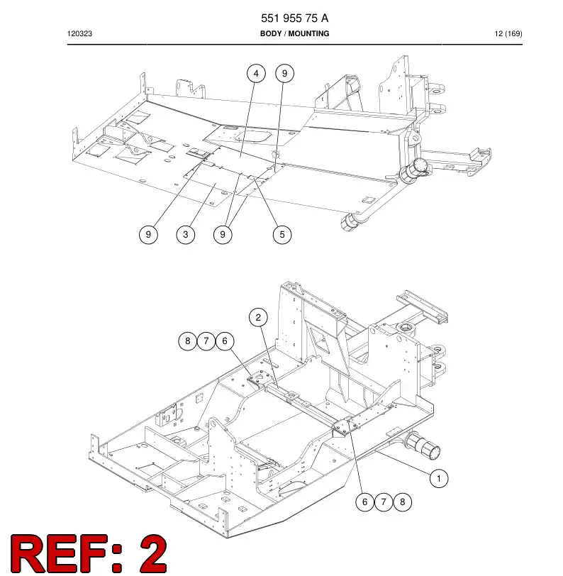55196500 551 965 00 Supporting block - Sandvik Technical Drawing