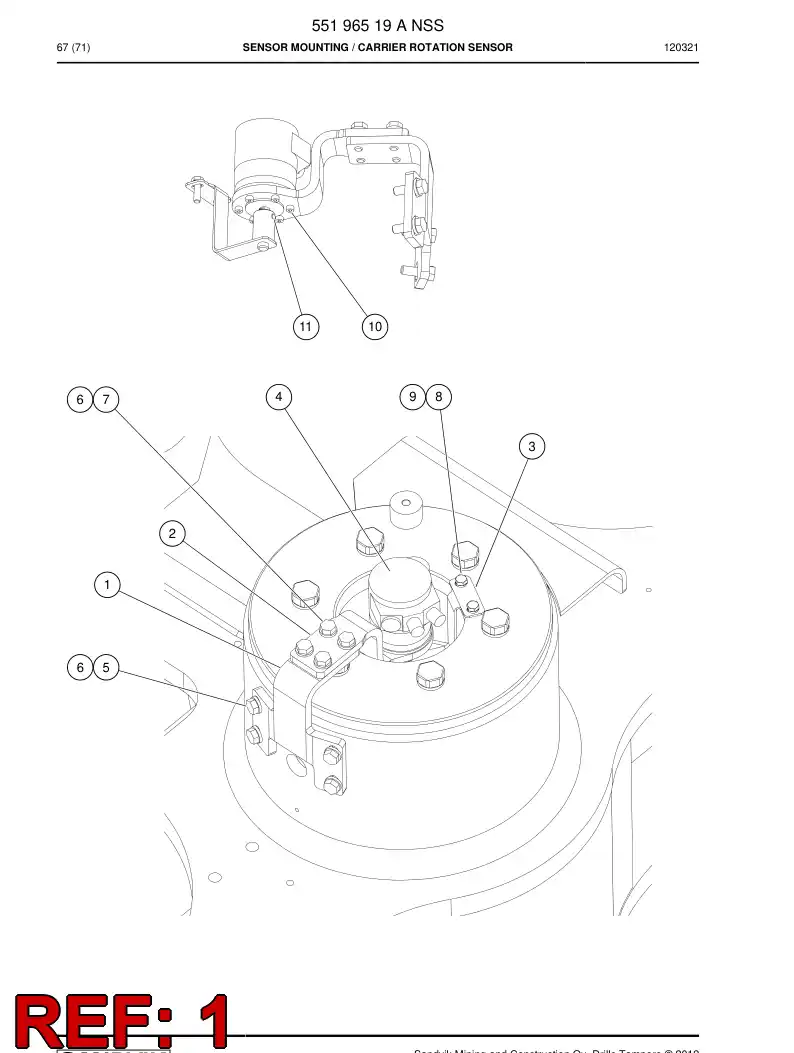 55196517 551 965 17 Plate - Sandvik Technical Drawing
