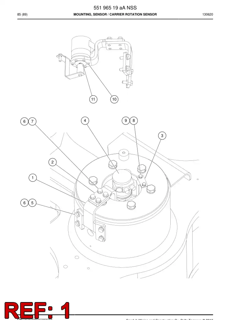 55196517b 551 965 17b Plate - Sandvik Technical Drawing