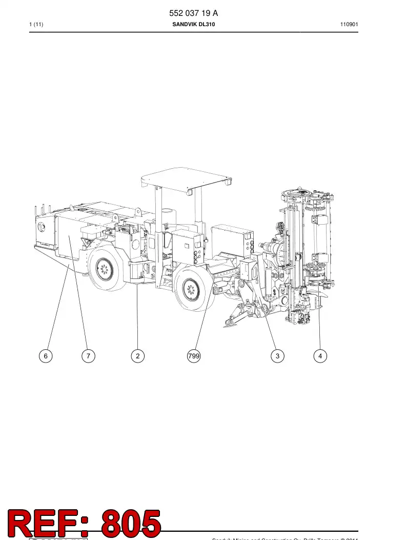 55196525 551 965 25 Hosing - Sandvik Technical Drawing