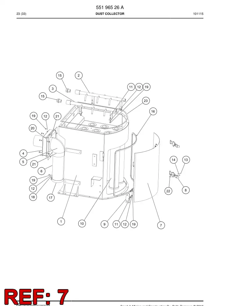 55196529 551 965 29 Hatch - Sandvik Technical Drawing