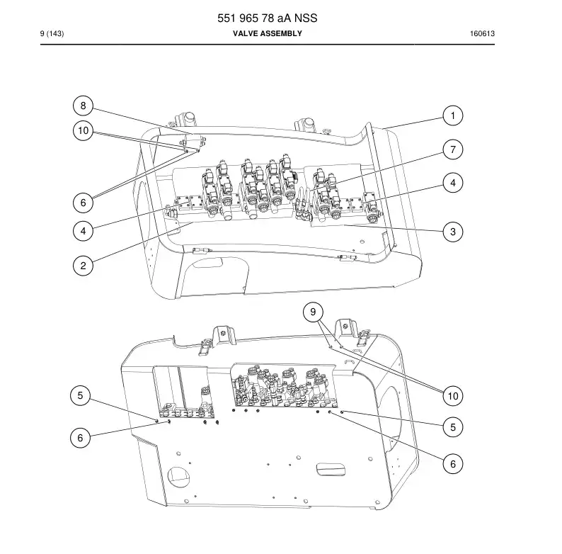 55196578a 551 965 78a Valve Assembly - Sandvik Technical Drawing