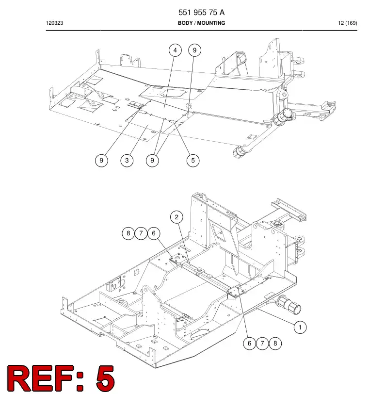 55196583 551 965 83 Supporting block assembly - Sandvik Technical Drawing