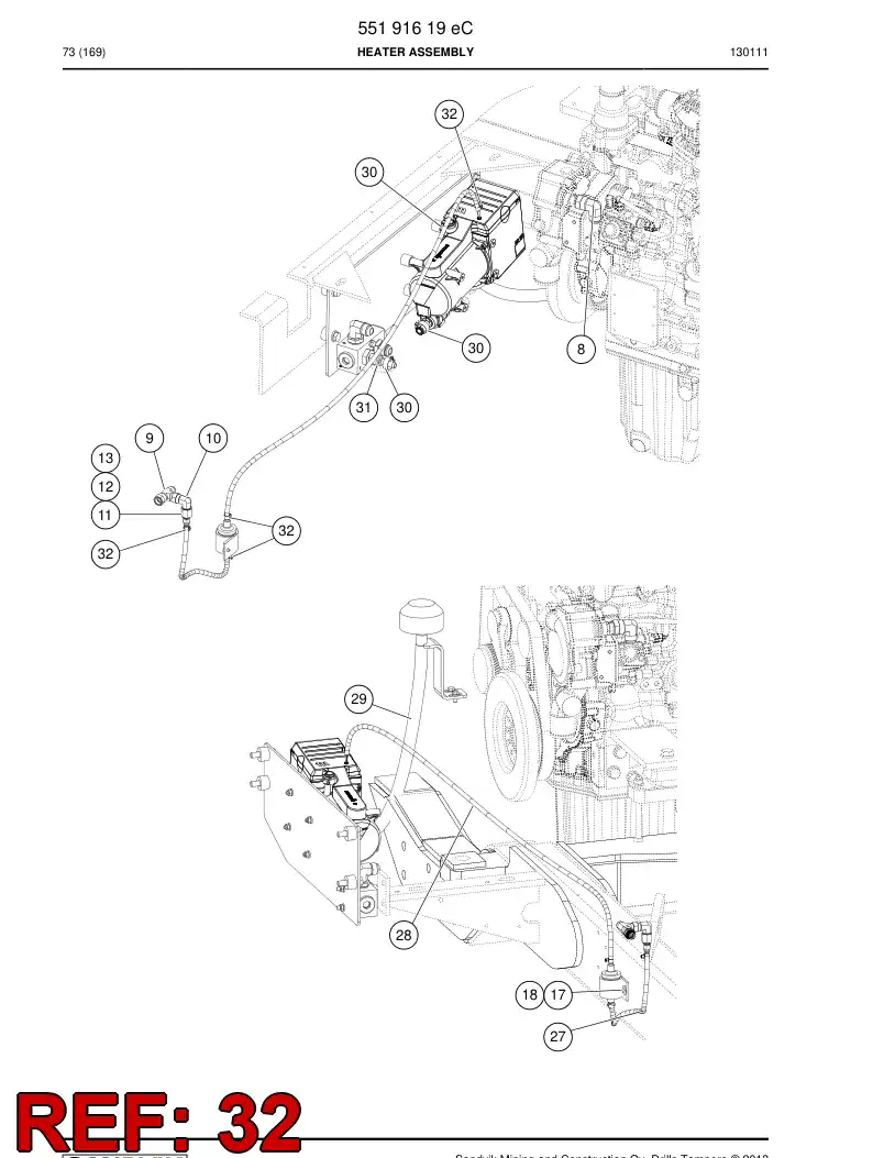 55196638a 551 966 38a Clamp, Hose - Sandvik Technical Drawing
