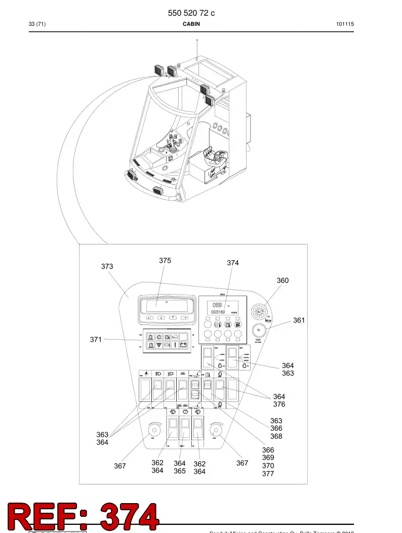 55196673a 551 966 73a Programmed electronic assembly - Sandvik Technical Drawing