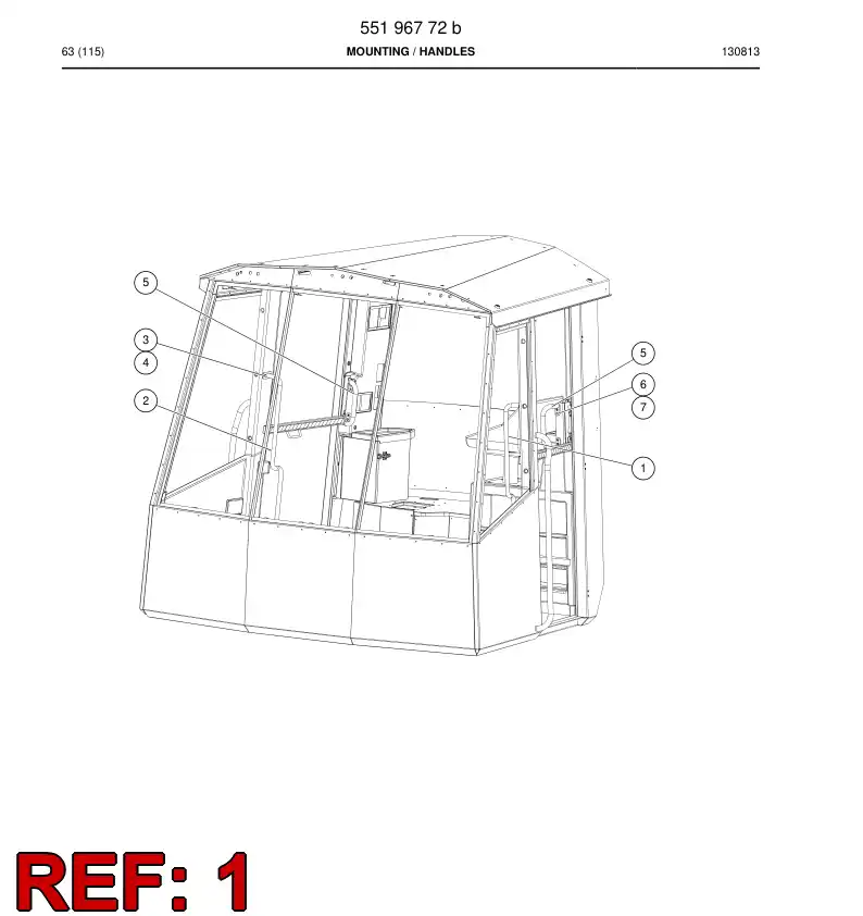 55196776 551 967 76 Handle - Sandvik Technical Drawing