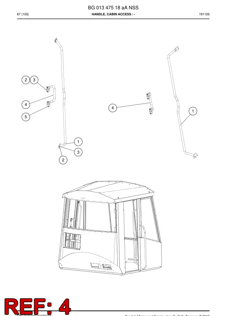 55196781 551 967 81 Handle - Sandvik Technical Drawing