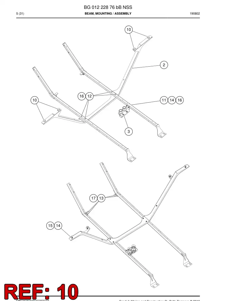 55196783a 551 967 83a Damper, Thread Mount - Sandvik Technical Drawing