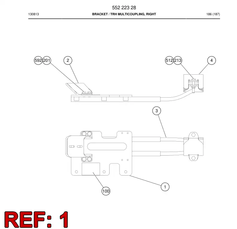 55196784 551 967 84 Bracket - Sandvik Technical Drawing