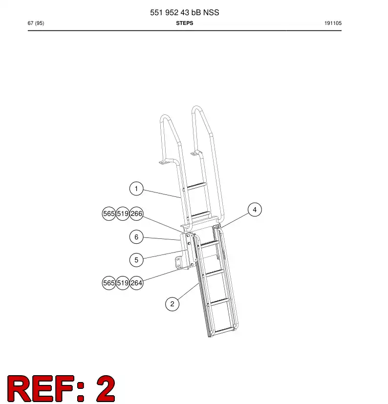 55196810 551 968 10 Ladder - Sandvik Technical Drawing