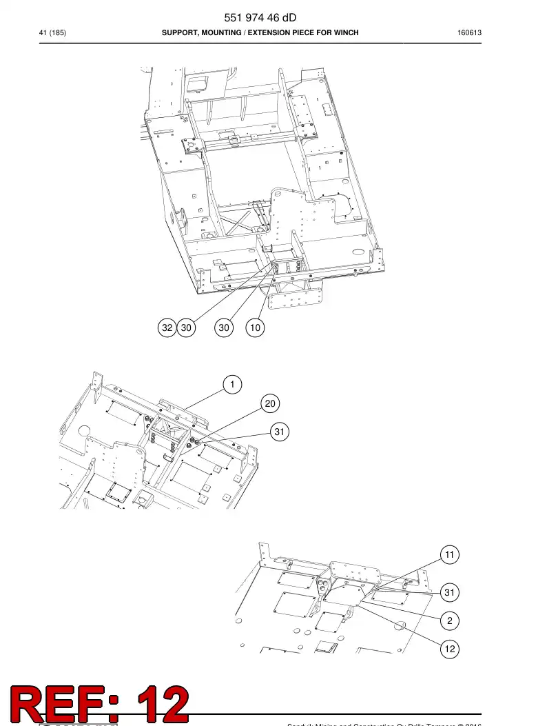 55196817a 551 968 17a Bolt, Countersunk head - Sandvik Technical Drawing
