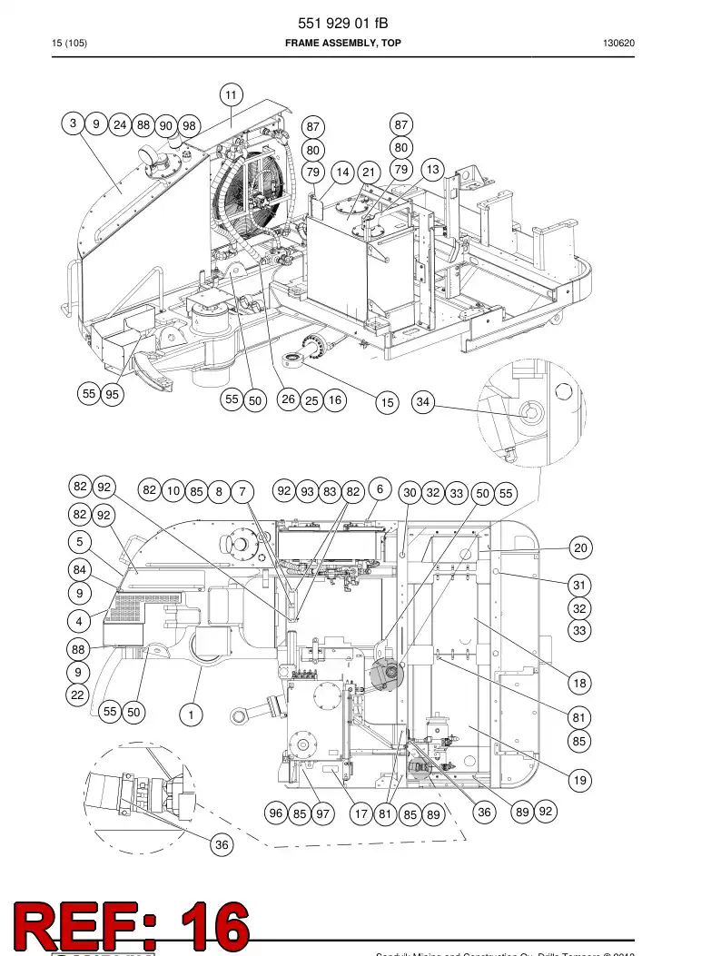 55196848c 551 968 48c Plate, Cover - Sandvik Technical Drawing
