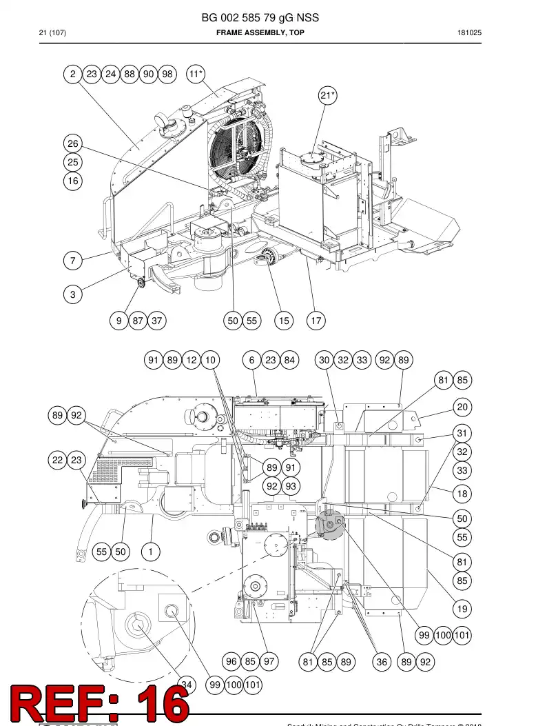 55196848e 551 968 48e Plate, Cover - Sandvik Technical Drawing