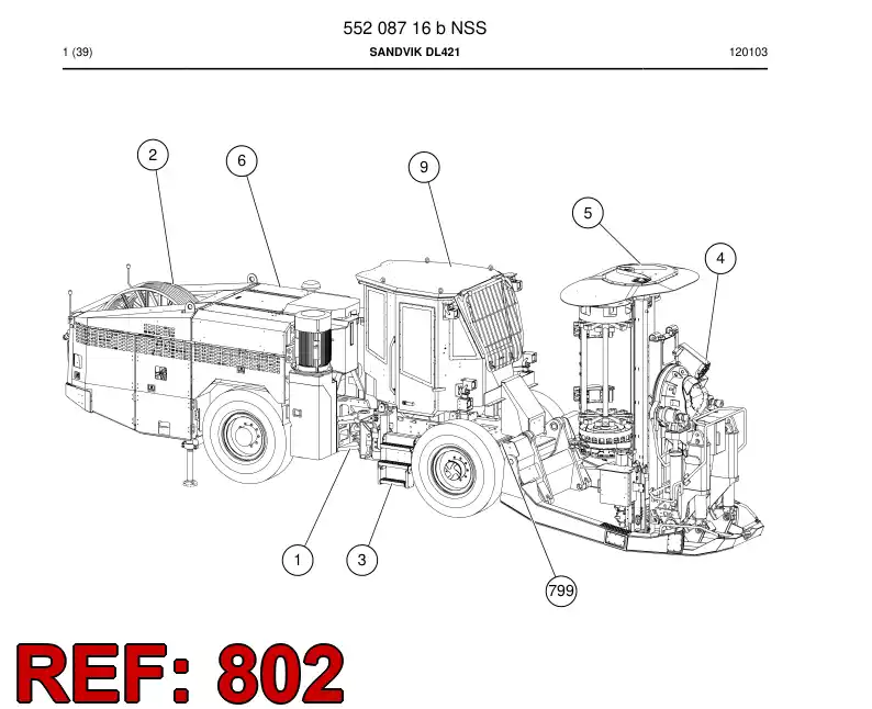 55196858d 551 968 58d HOSING - Sandvik Technical Drawing