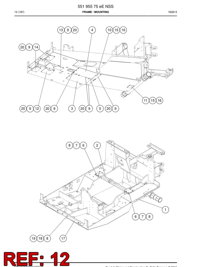 55196936a 551 969 36a Plate - Sandvik Technical Drawing