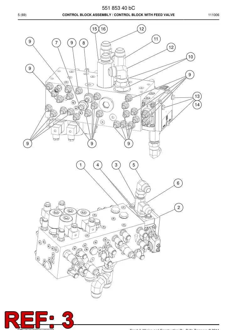 55196952 551 969 52 ORIFICE ADAPTER - Sandvik Technical Drawing