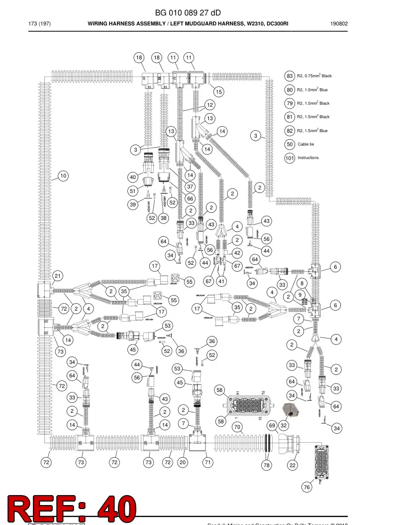 55196956 551 969 56 Accessories, Connector - Sandvik Technical Drawing