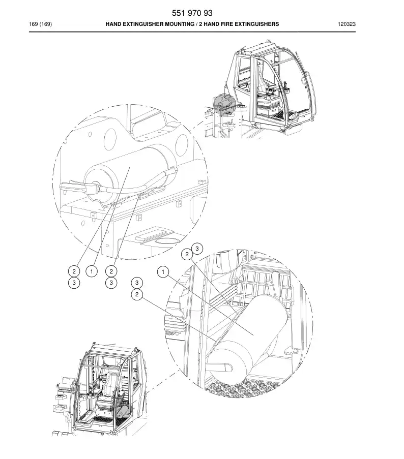 55197093 551 970 93 Mounting, Fire Extinguisher - Sandvik Technical Drawing