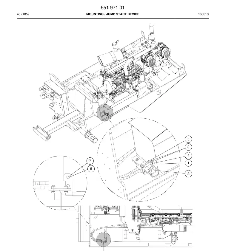 55197101 551 971 01 Mounting - Sandvik Technical Drawing