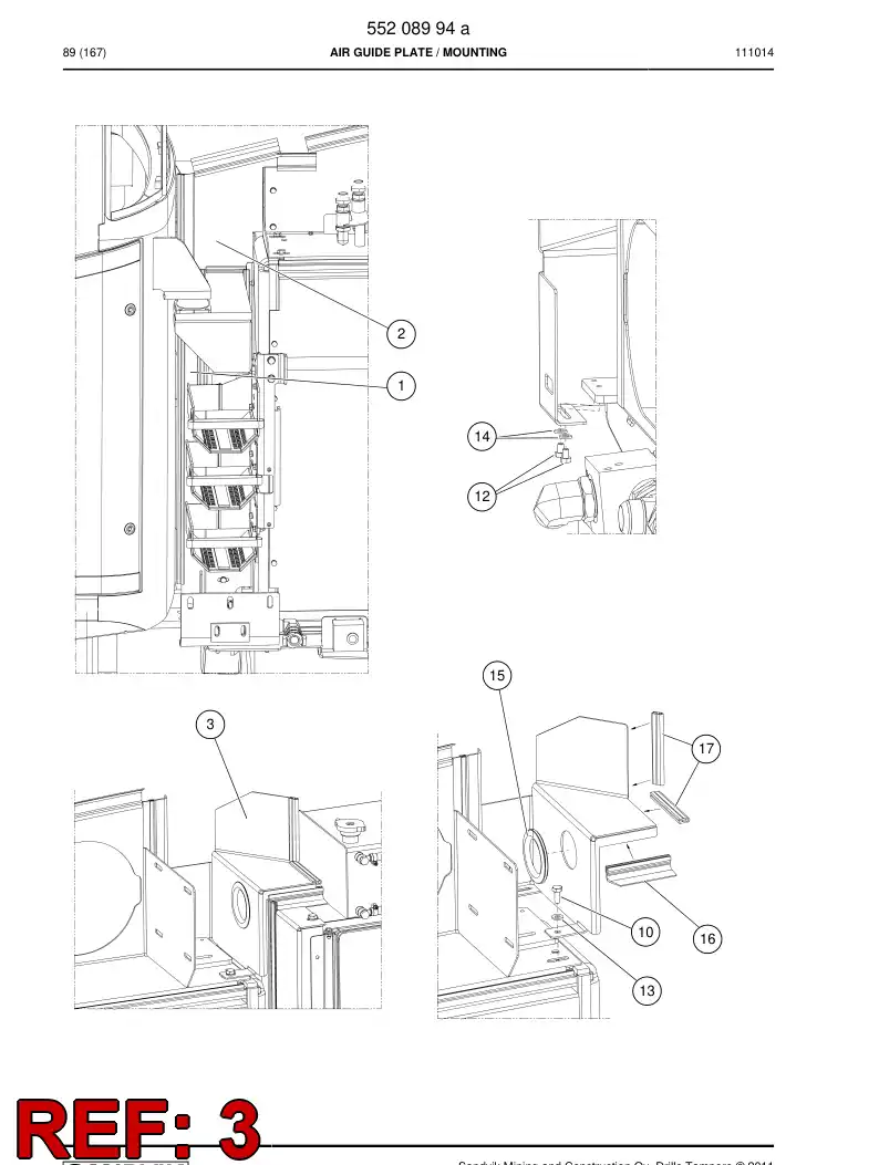 55197121 551 971 21 Plate - Sandvik Technical Drawing
