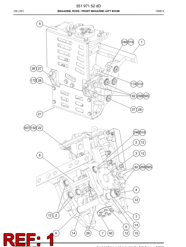 55197153 551 971 53 Bracket - Sandvik Technical Drawing