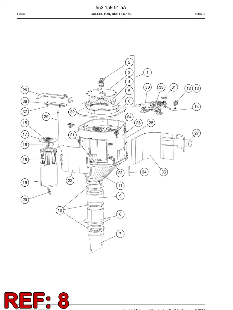 55197158 551 971 58 Adapter - Sandvik Technical Drawing