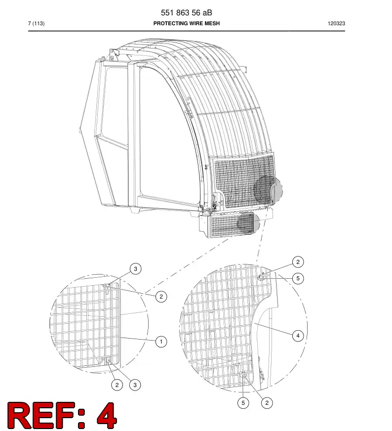 55197250 551 972 50 PROTECTING WIRE MESH - Sandvik Technical Drawing