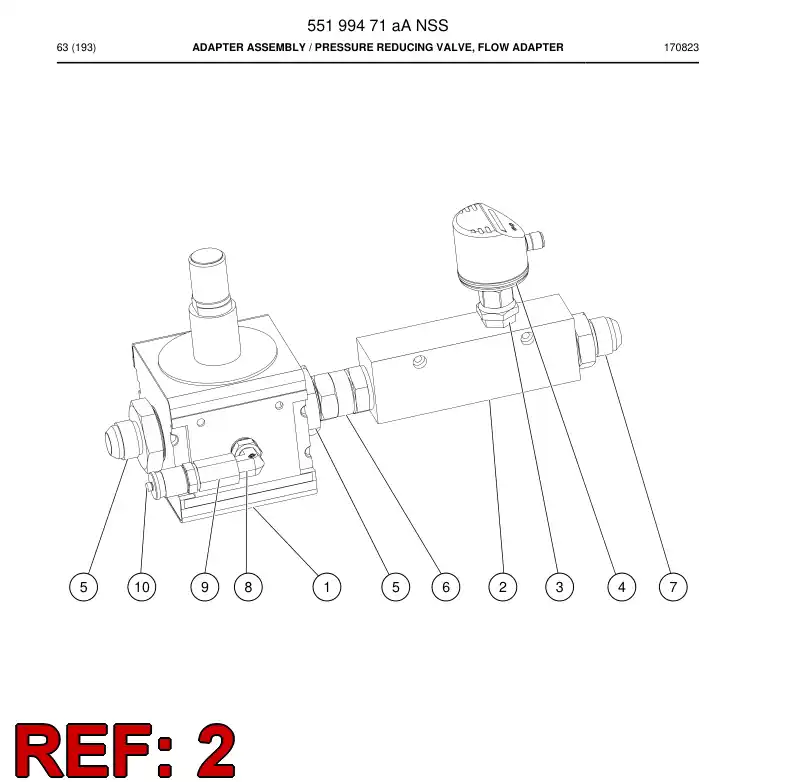 55197327 551 973 27 Adapter - Sandvik Technical Drawing