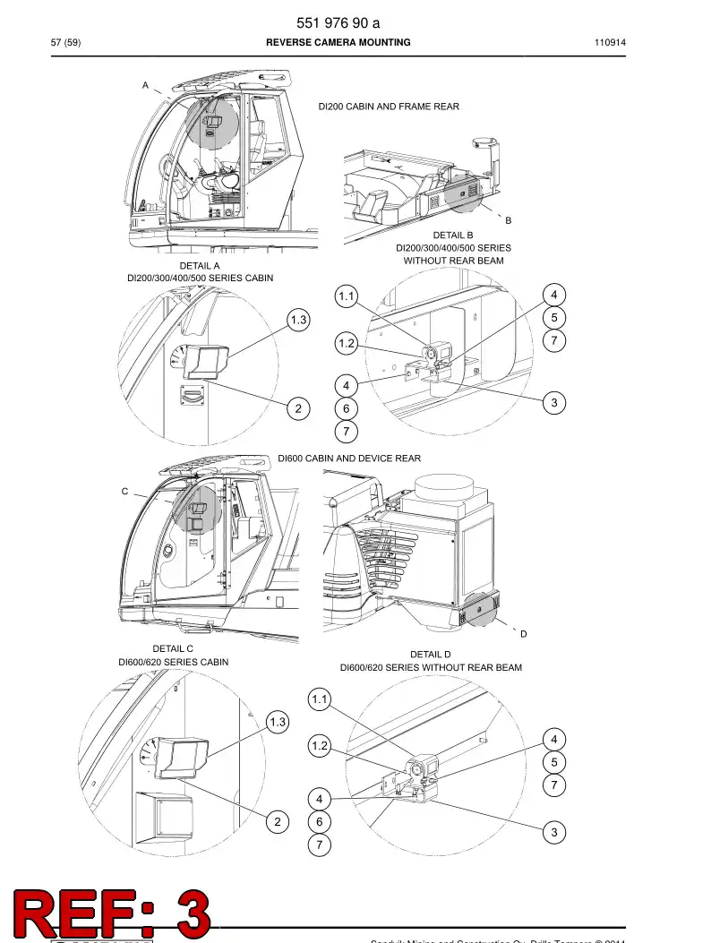 55197363 551 973 63 Bracket - Sandvik Technical Drawing