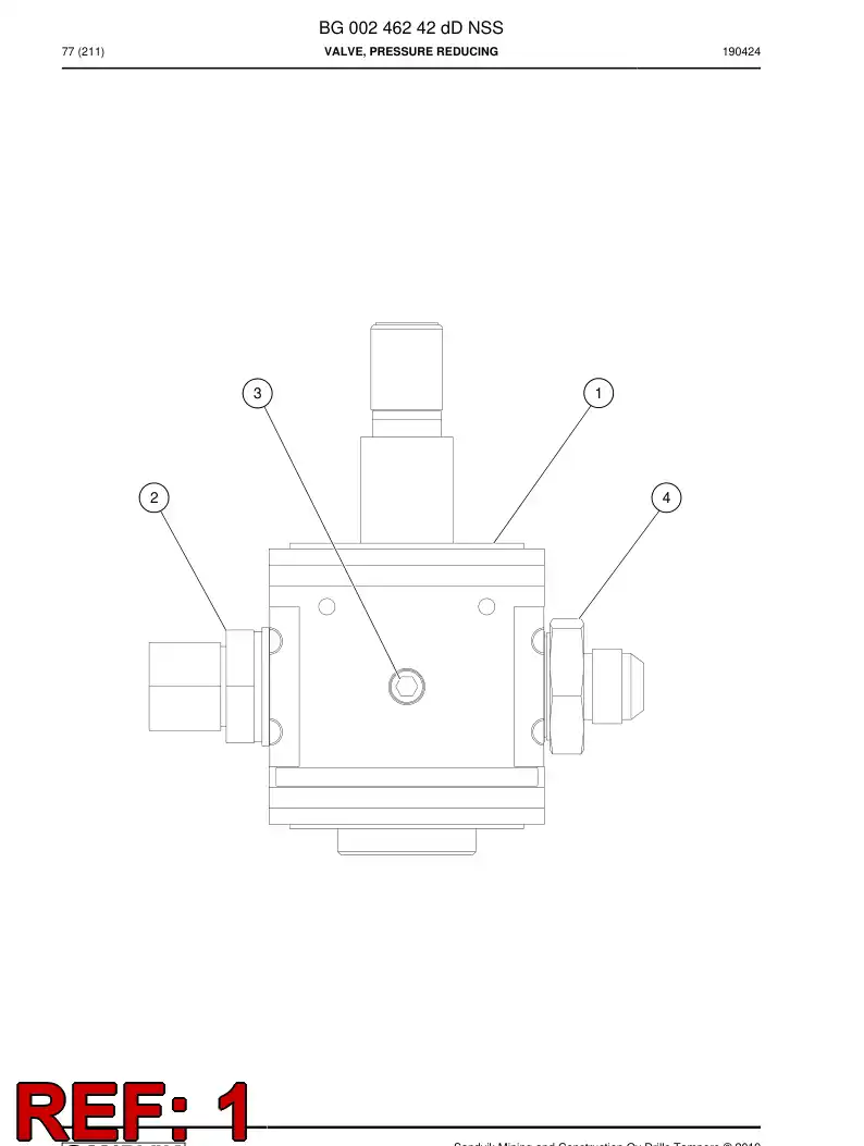 55197568a 551 975 68a Valve, Pressure Reducing - Sandvik Technical Drawing