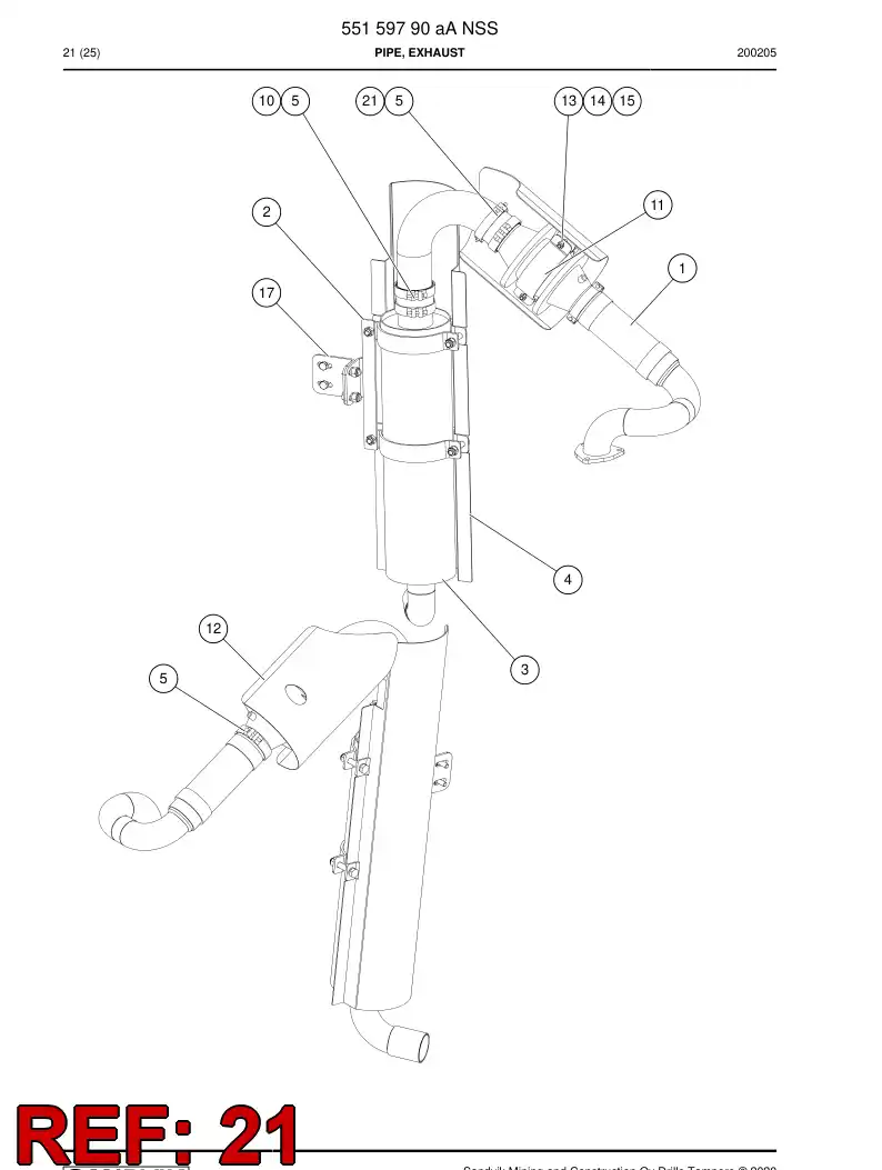 55197657 551 976 57 Clamp - Sandvik Technical Drawing