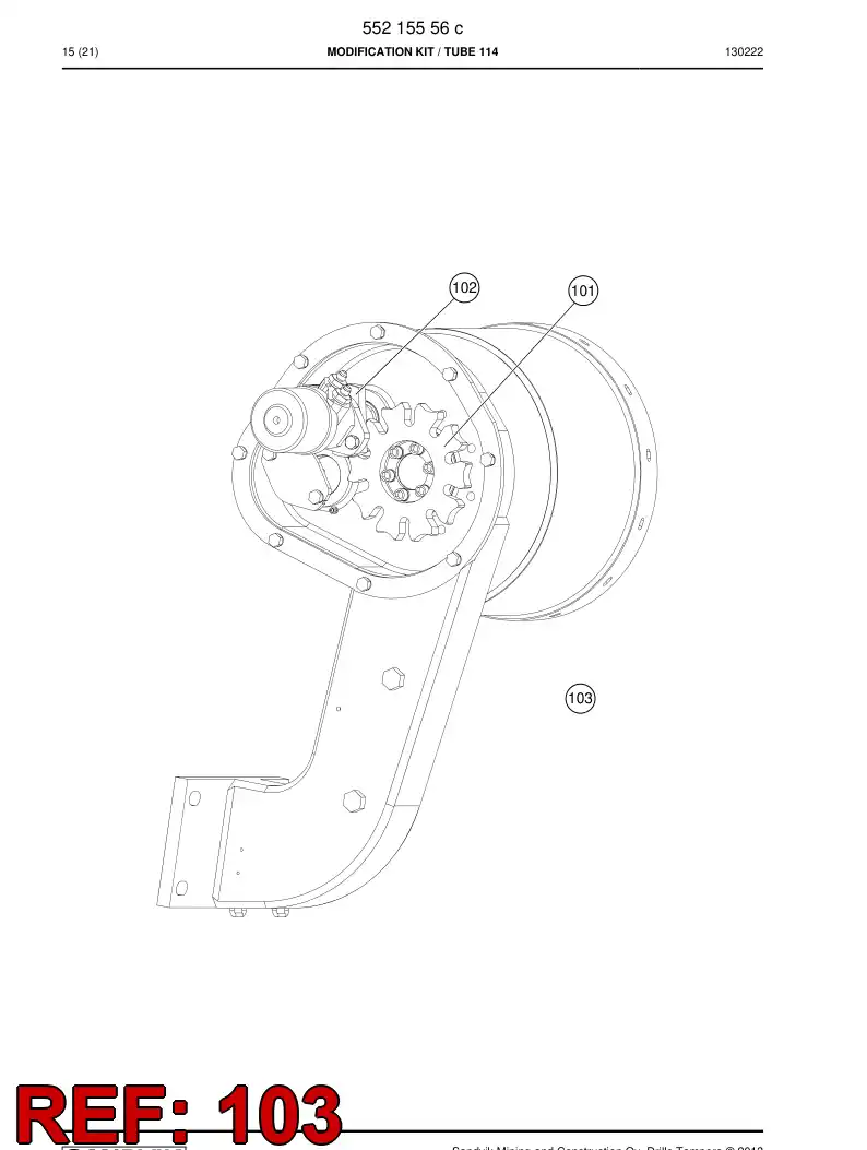 55197677a 551 976 77a Flange - Sandvik Technical Drawing