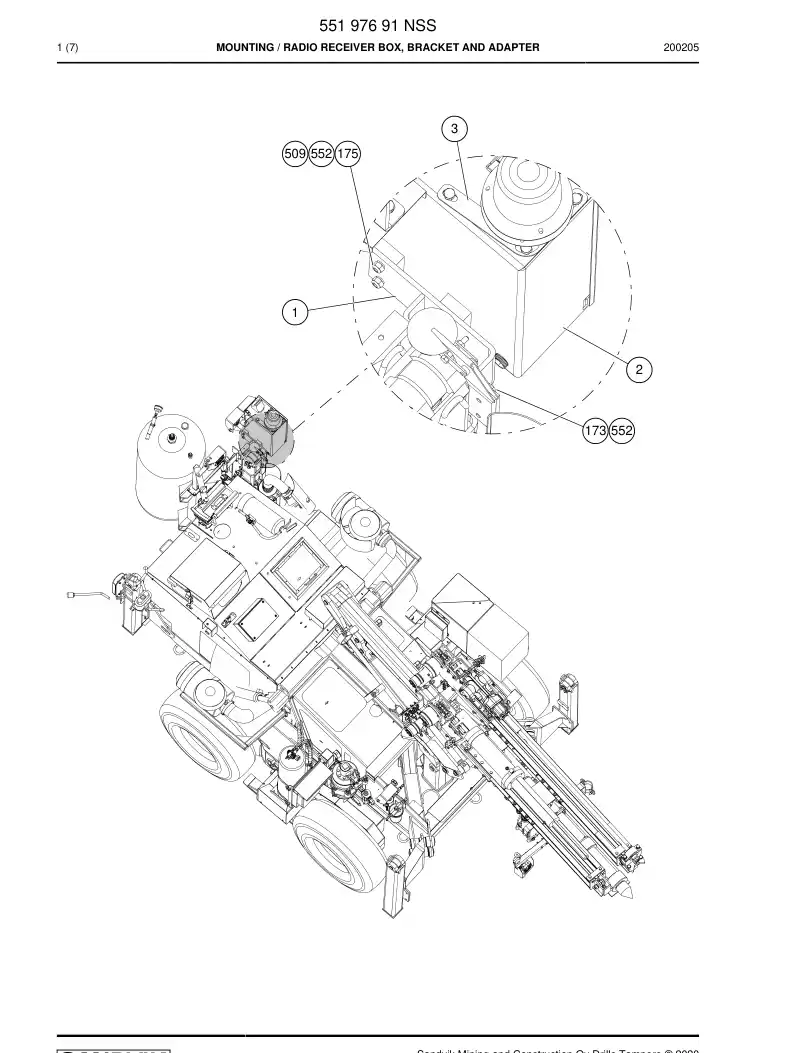 55197691 551 976 91 Mounting - Sandvik Technical Drawing