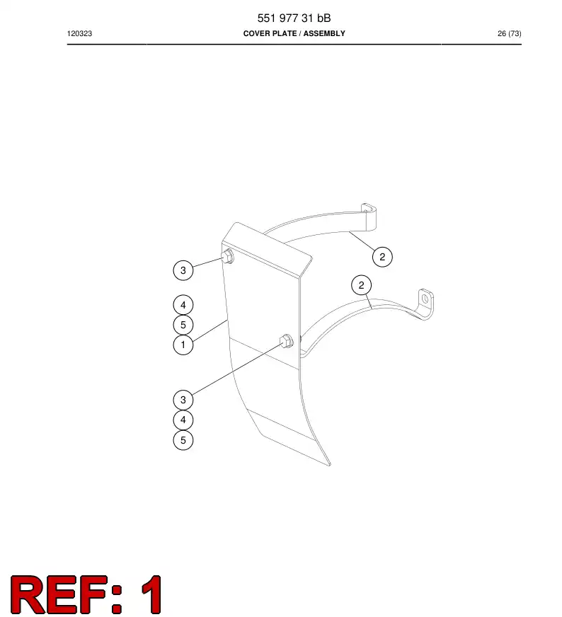 55197732a 551 977 32a Plate - Sandvik Technical Drawing