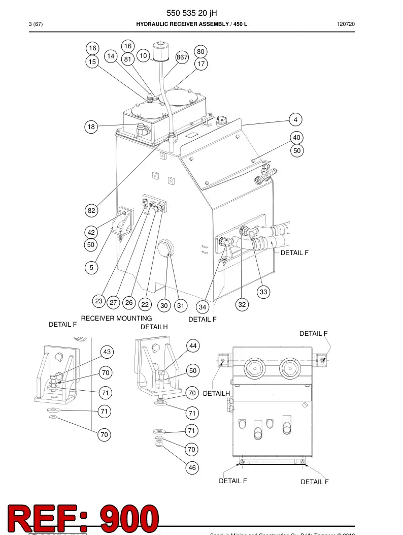 55197769a 551 977 69a Hose set - Sandvik Technical Drawing