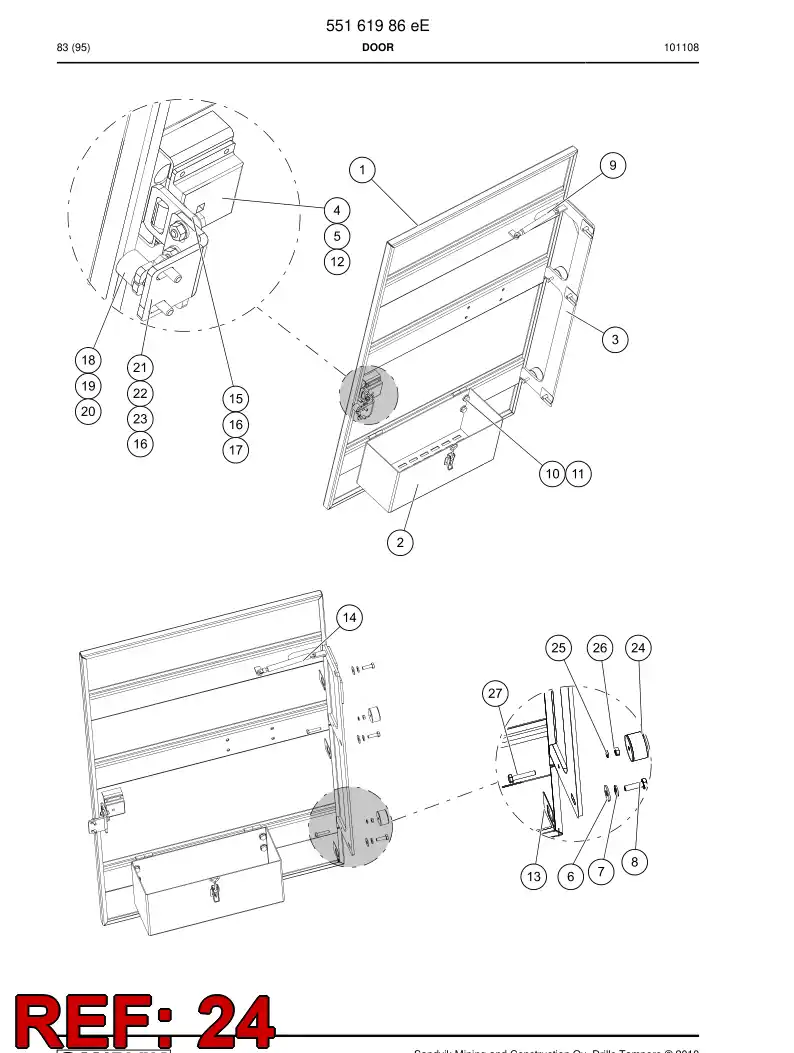 55197789 551 977 89 Damper, Vibration - Sandvik Technical Drawing