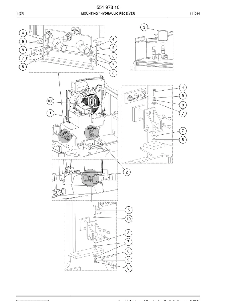 55197810 551 978 10 MOUNTING - Sandvik Technical Drawing
