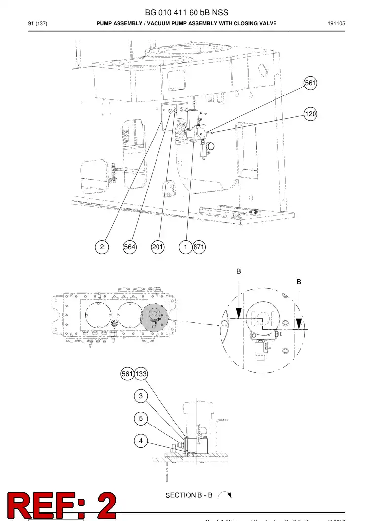 55197832 551 978 32 Plate, Mounting - Sandvik Technical Drawing