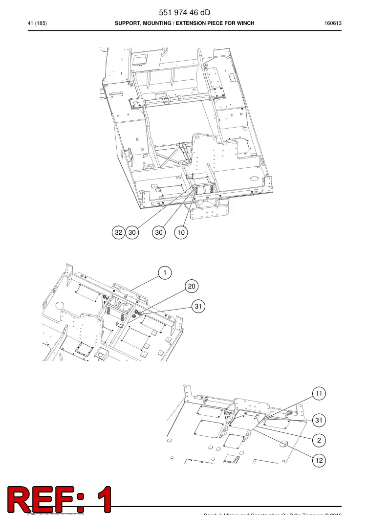 55197890 551 978 90 Supporting block - Sandvik Technical Drawing