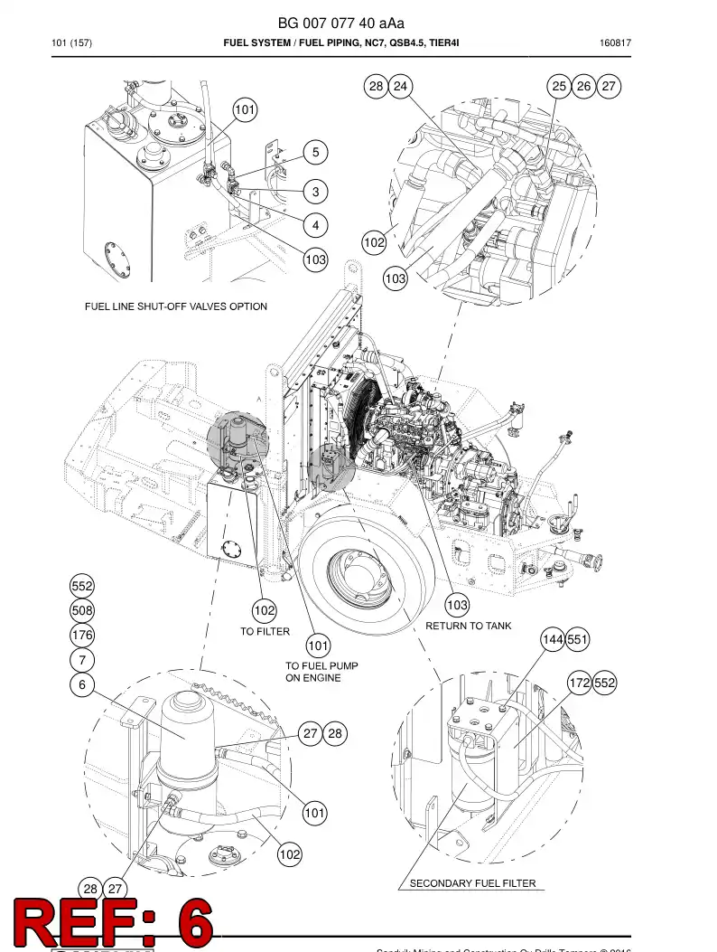 55198005a 551 980 05a Filter, Fuel - Sandvik Technical Drawing